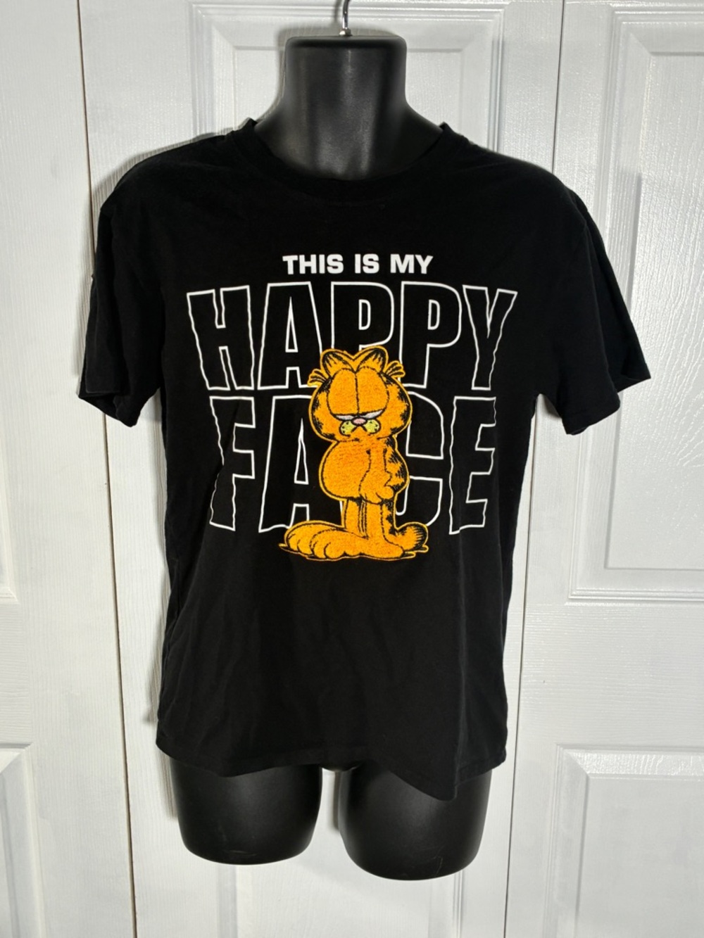 This Is My Happy Face Fuzzy Garfield Cartoon Shirt